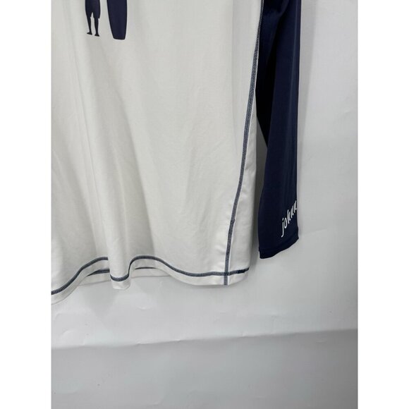 Johnnie O Zuma Swim Top Boys 14 White Blue Surf Ocean Pool Beach Vacation - Picture 6 of 9